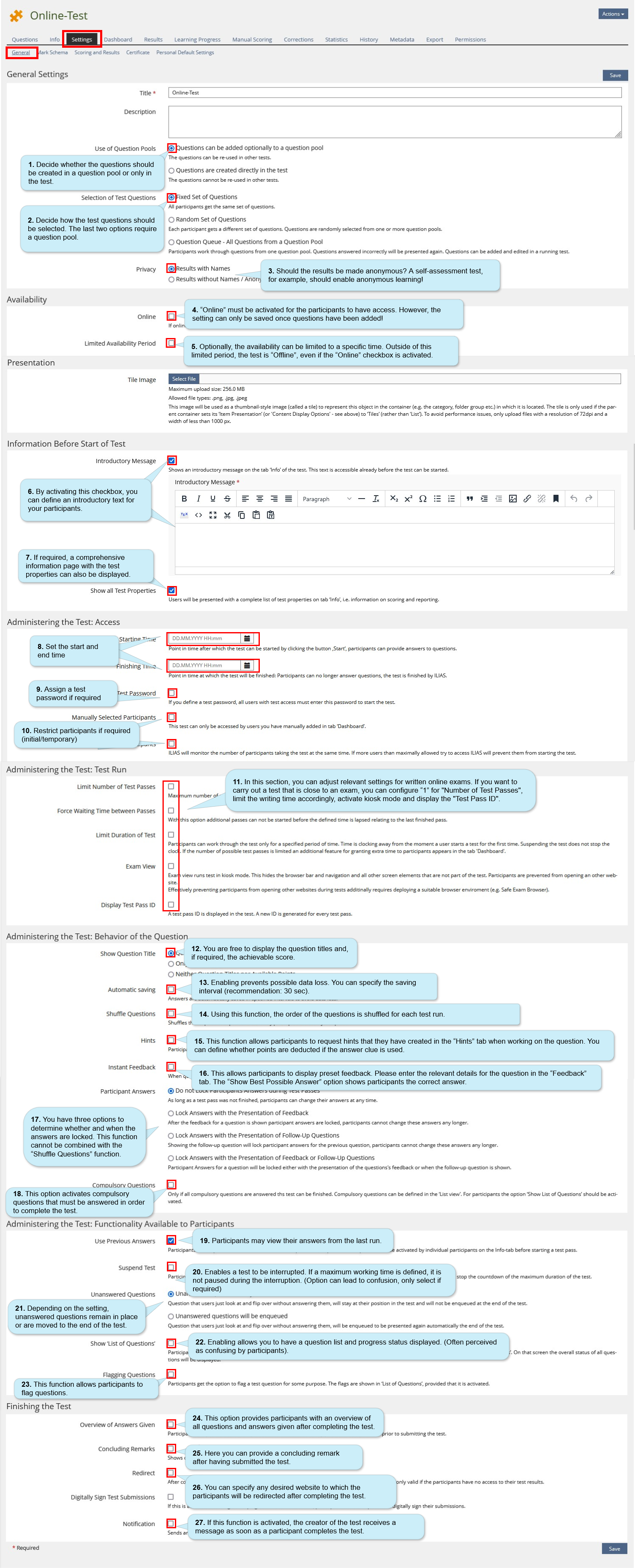 drawio: ILIAS_Online_Test_allgemeine_Einstellungen_Eng