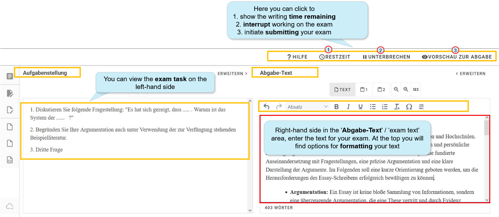 drawio: Writing long text exam 2