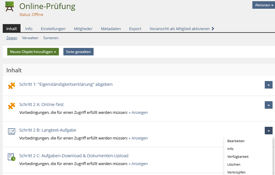 drawio: ILIAS-Prüfungs-Module löschen